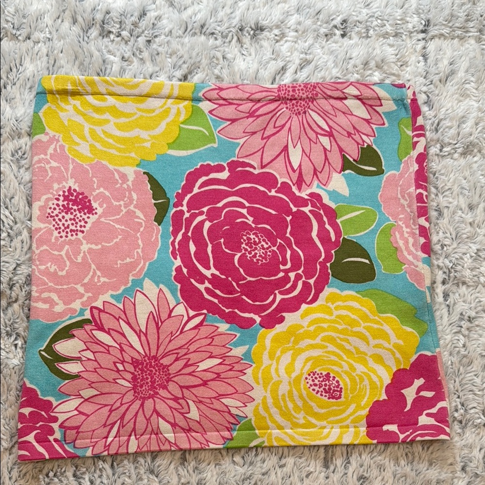 Lilly Pulitzer Pink Yellow Floral Strapless Tube Top Women’s Size M